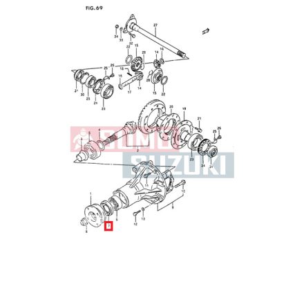 Simering pinion atac diferential Suzuki Vitara 1988-1998