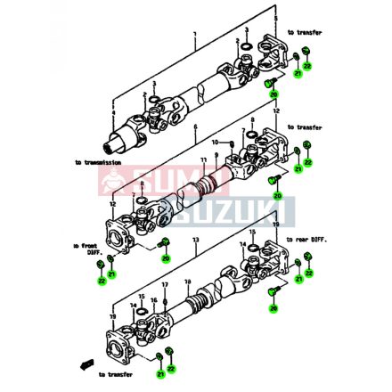 Set surube cardan M10 Suzuki Samurai