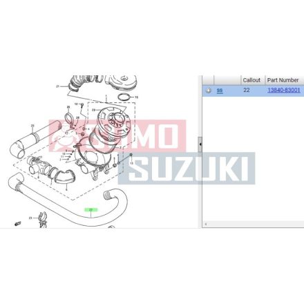 Suzuki Samurai furtun aer cald 1.3 carburator 13840-8301CSAT
