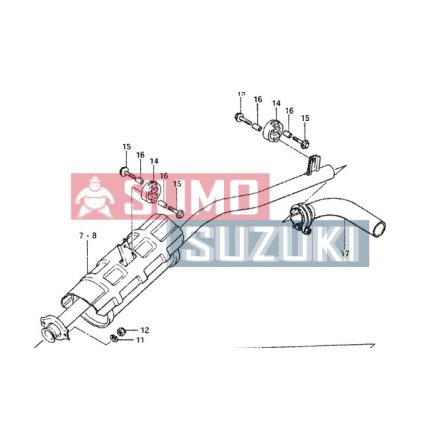 Suzuki Samurai SJ410 evacuare spate 14300-80022U 