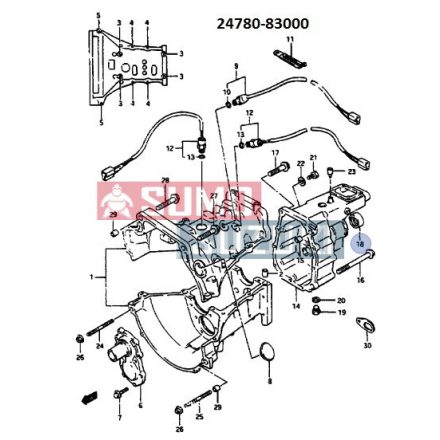 Suzuki Samurai Shift simering furca carcasa ambreiaj 6DB 8mm