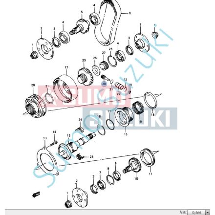 Suzuki Samurai SJ413 pinion angrenaj cablu km reductor 29421-80451