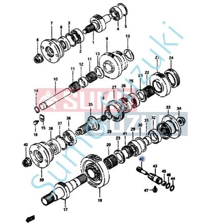 Suzuki Samurai SJ413 pinion angrenaj cablu km reductor 29421-80451