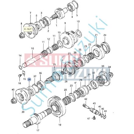 Simering reductor iesire spate Suzuki Samurai