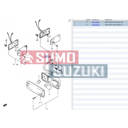 Lampa semnalizare aripa Suzuki Samurai