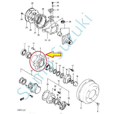 Suzuki Samurai Butuc roată față SJ410 SJ413 43421-80002 43421-80812