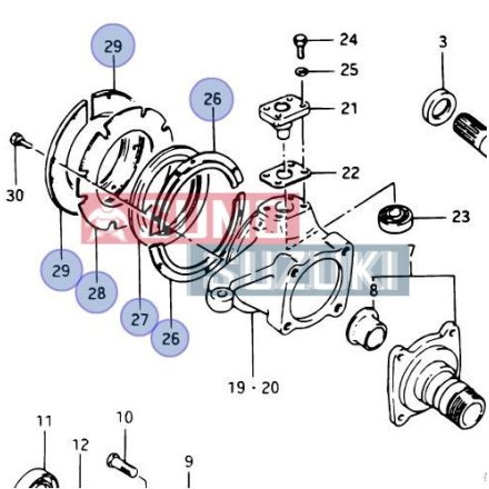 Suzuki Samurai Kit omocinetica 45623-63000, 45623-80000, 09285-00002, 45624-63001, 45625-63001