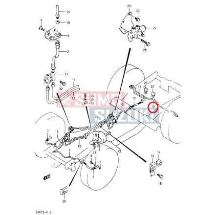 Conducta frana punte spate Suzuki Samurai (punte lata model japonez)