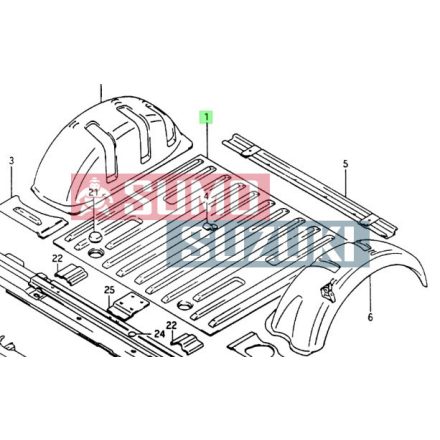 Podea spate Suzuki Samurai model scurt