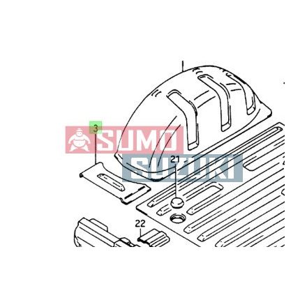 Segment reparatie din spatele oalei stanga Suzuki Samurai (model scurt)