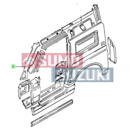 Stalp fata stanga Suzuki Samurai SGP