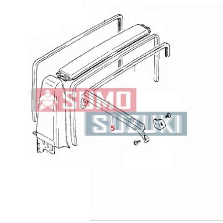 Traversa stalp rama parbriz dreapta Suzuki Samurai