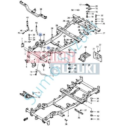 Bucsa distantier caroserie partea din fata Suzuki Samurai