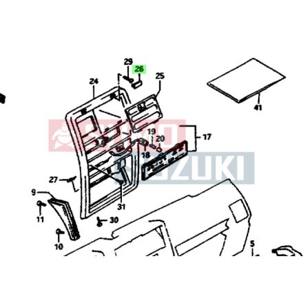 Suzuki Samurai műszerfal konzol csavar burkolat 73843-70A02-5PK