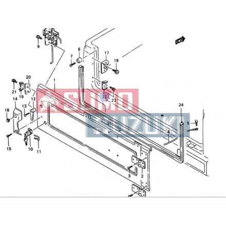 Suzuki Samurai SJ410/SJ413 piesa centrare usa spate(Cabrio) 78261-68201