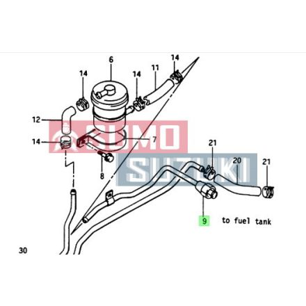 Suzuki Samurai conducta rezervor 15810-80021 E