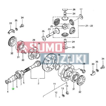 Suzuki Samurai SJ410 bucsa deformabila pinion atac 27315-64P00-E