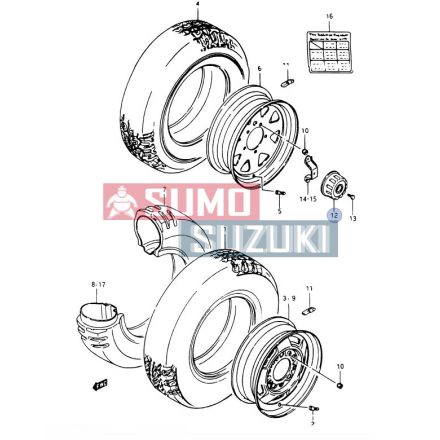 Suzuki Samurai 1.0 1,3 capac janta fata  43252-80000