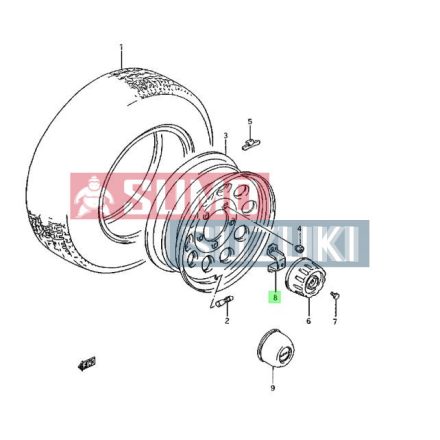 Suzuki Samurai 1.0 1,3 suport prindere capac roata S-43271-80000