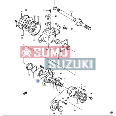 Suzuki Samurai SJ413 SJ80 Rulment butuc punte fata