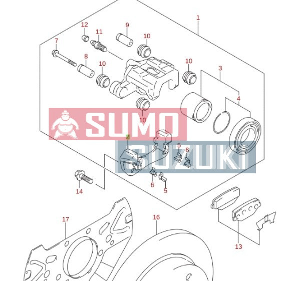 Suzuki Samurai 1,3 Portetrier 55161-80000-E - Sumo Suzuki RO