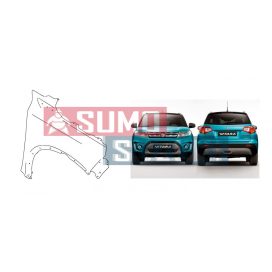   Aripa fata dreapta Suzuki Vitara 2015-> (fara loc pentru semnalizare)