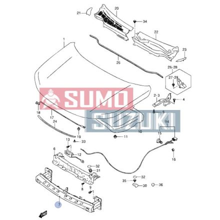 Suport bara fata Suzuki Vitara 2015-> MGP