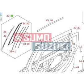   Ornament autocolant usa spate stanga Suzuki Vitara 2015-> SGP