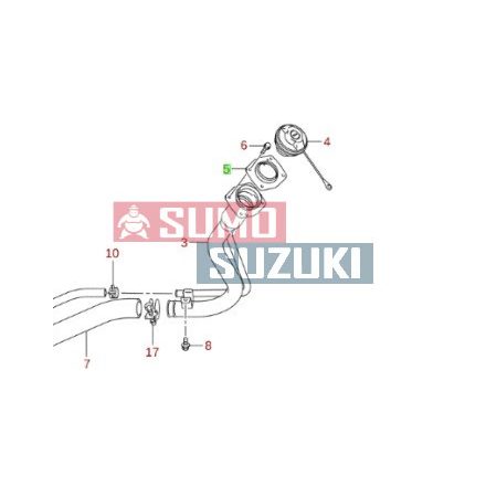 Garnitura conducta umplere rezervor Suzuki Ignis